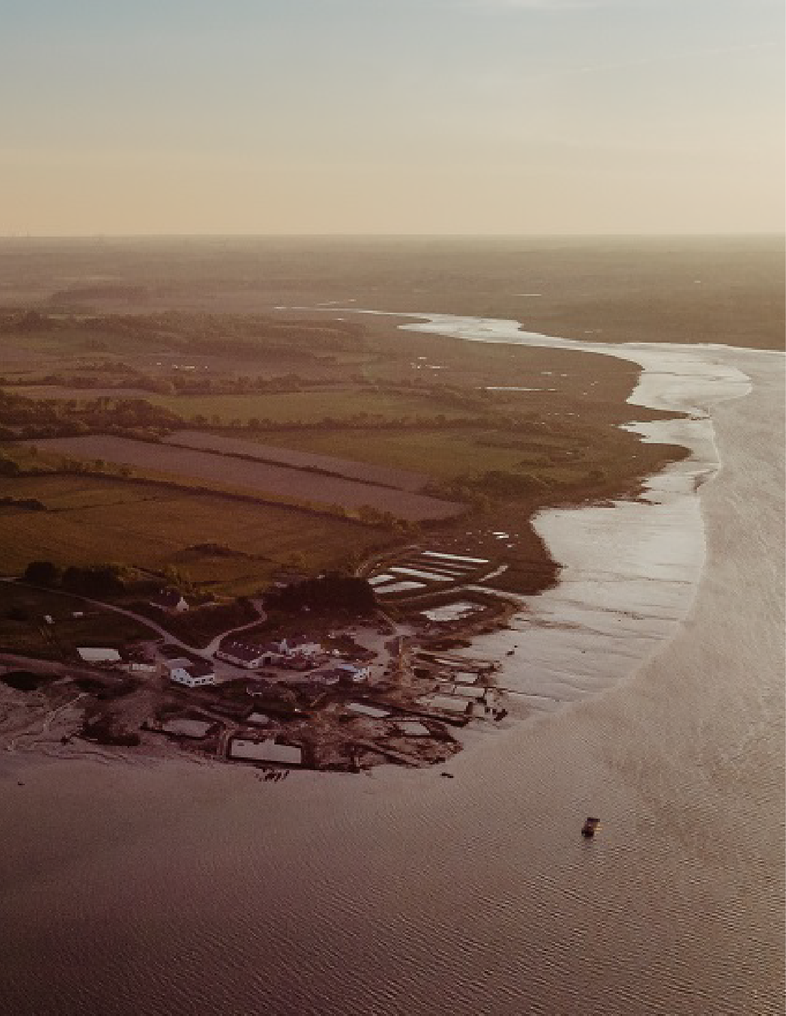 Photographie aérienne de la rivière de Pénerf